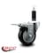 Service Caster 3.5'' Black Poly Swivel 1-1/8'' Expanding Stem Caster Total Lock Brake SCC-EXTTL20S3514-PPUB-BLK-118 - alternate 4